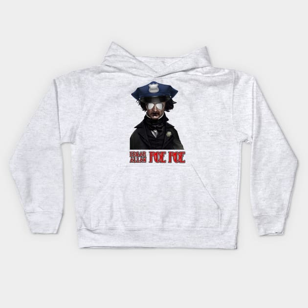 Edgar Allan Poe Poe Kids Hoodie by GoingNerdy